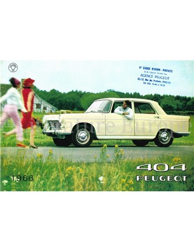 1966 PEUGEOT 404 SEDAN BROCHURE FRANS