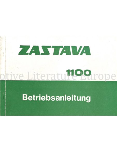 1979 ZASTAVA 1100 OWNERS MANUAL GERMAN