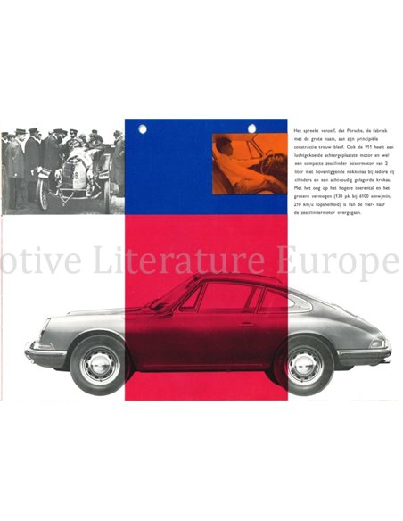 1965 PORSCHE 911 PROSPEKT NIEDERLÄNDISCH