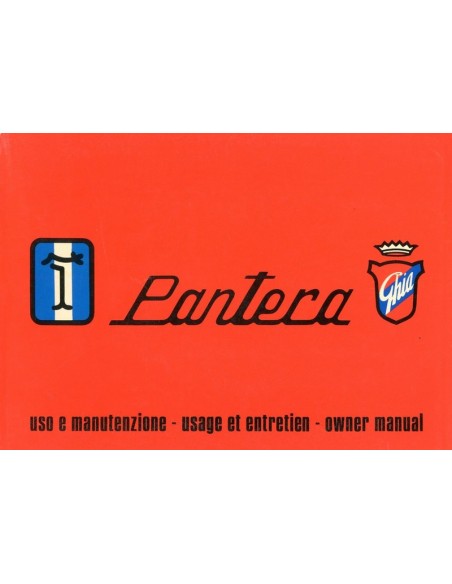 1973 DE TOMASO PANTERA INSTRUCTIEBOEKJE