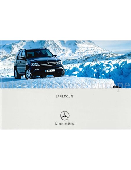 2003 MERCEDES BENZ M KLASSE BROCHURE FRANS