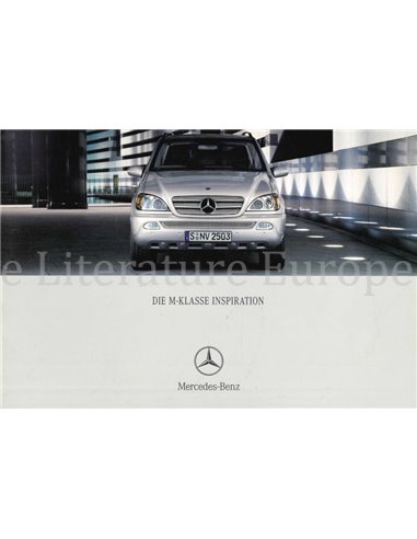 2002 MERCEDES BENZ M KLASSE INSPIRATION BROCHURE DUITS