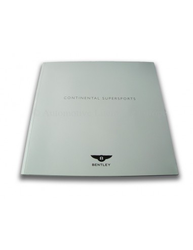 2009 BENTLEY CONTINENTAL SUPERSPORTS BROCHURE ENGLISH