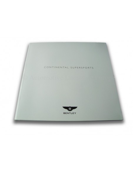 2009 BENTLEY CONTINENTAL SUPERSPORTS BROCHURE ENGLISH