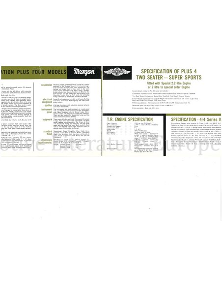 1962 - 1963 MORGAN RANGE BROCHURE ENGLISH