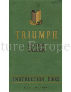1950 TRIUMPH RENOWN SEDAN INSTRUCTIEBOEKJE ENGELS 