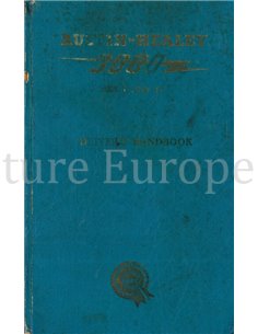 1962 AUSTIN HEALEY 3000 MKS I & II OWNERS MANUAL ENGLISH