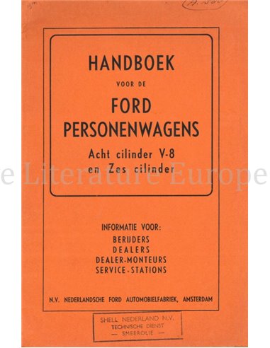 1949 FORD 1949 TUDOR SEDAN INSTRUCTIEBOEKJE NEDERLANDS