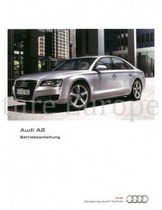 2010 AUDI A8 INSTRUCTIEBOEKJE DUITS