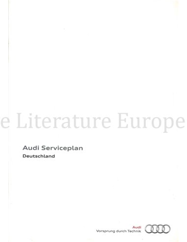 1994 AUDI A8 SERVICEPLAN DEUTSCH