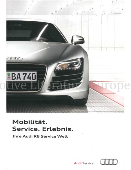 2011 AUDI R8 SPYDER VOLLSTÄNDIGE BORDMAPPE DEUTSCH