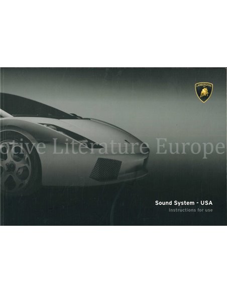 2004 LAMBORGHINI GALLARDO COMPLETE POUCH OWNERS MANUAL ENGLISH (US | CANADA)