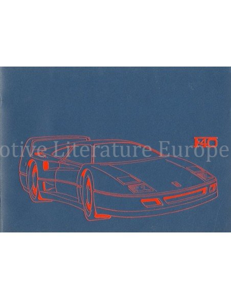 1987 FERRARI F40 PERSMAP DUITS 478/87