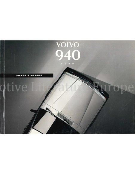 1994 VOLVO 940 OWNERS MANUAL ENGLISH