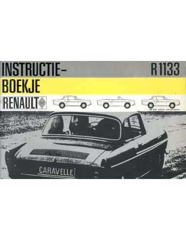 1966 RENAULT CARAVELLE INSTRUCTIEBOEKJE NEDERLANDS