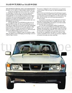 1975 SAAB 99 TURBO | EMS PROSPEKT NIEDERLANDISCH