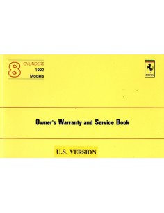 1992 FERRARI 348 TS GARANTIEBOEK 691/91