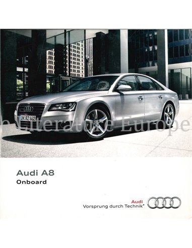 2011 AUDI A8 INSTRUCTIEBOEKJE (ONBOARD) MEERTALIG