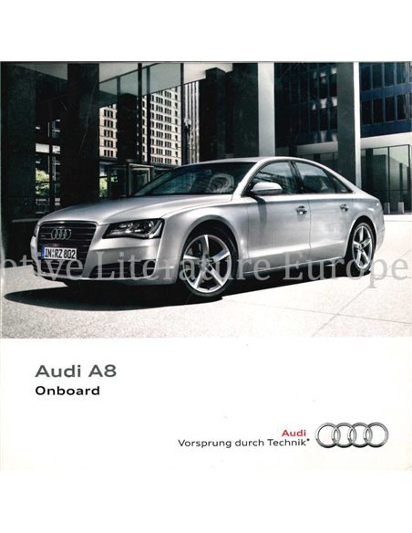 2011 AUDI A8 INSTRUCTIEBOEKJE (ONBOARD) MEERTALIG