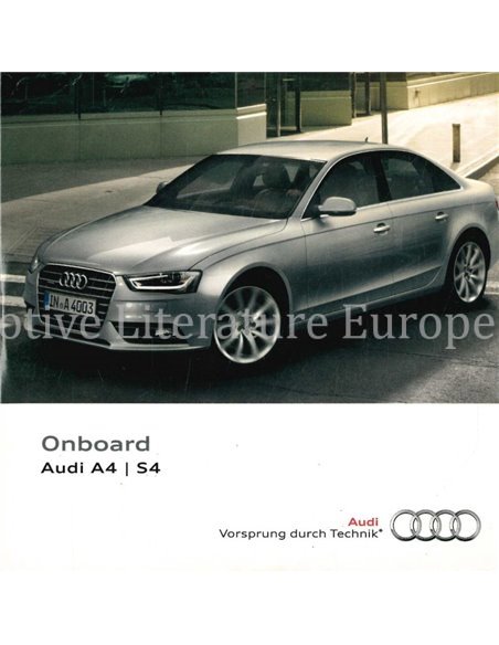 2012 AUDI A4 | S4 OWNERS MANUAL (ONBOARD) MULTILINGUAL