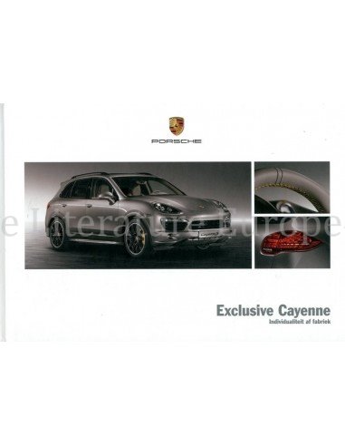 2013 PORSCHE CAYENNE EXCLUSIVE HARDCOVER BROCHURE NEDERLANDS