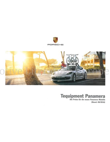 2017 PORSCHE PANAMERA TEQUIPMENT PREISE PROSPEKT DEUTSCH