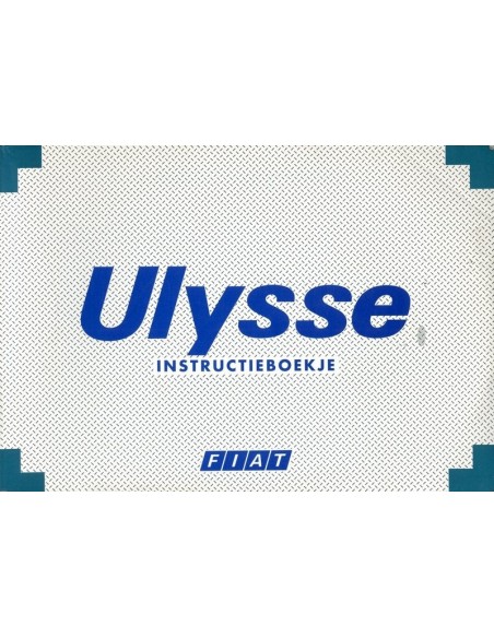 1996 FIAT ULYSSE INSTRUCTIEBOEKJE NEDERLANDS