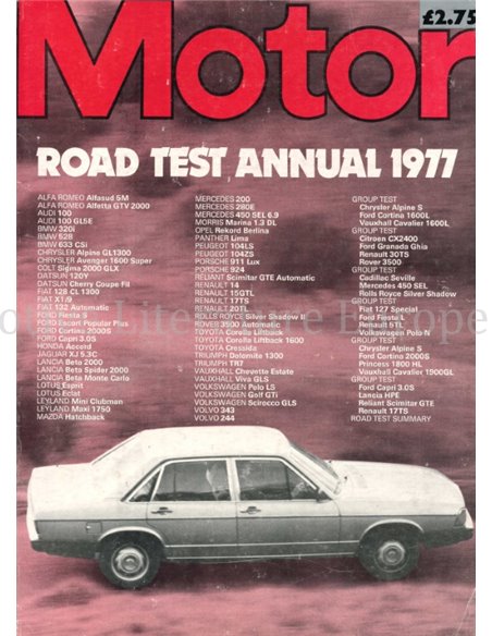MOTOR, ROAD TESTS ANNUAL 1977