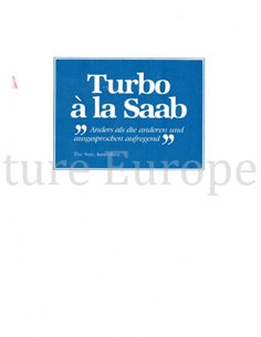 1982 SAAB 900 TURBO A LA SAAB BROCHURE GERMAN