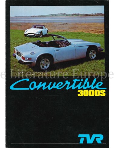 1978 TVR 3000S CONVERTIBLE BROCHURE ENGLISH