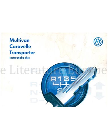 1996 VOLKSWAGEN MULTIVAN CARAVELLE TRANSPORTER INSTRUCTIEBOEKJE NEDERLANDS