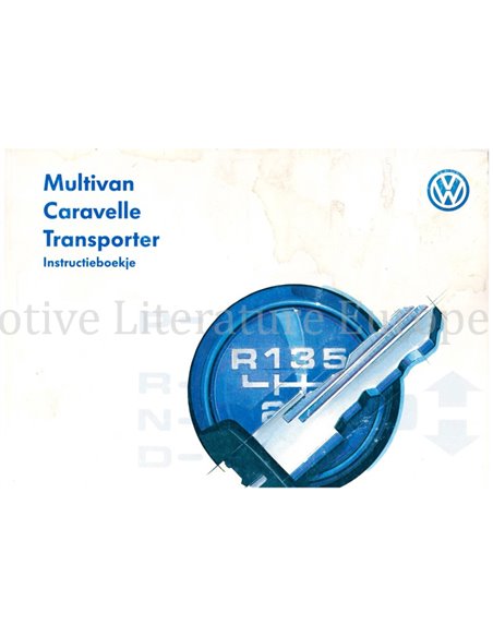 1996 VOLKSWAGEN MULTIVAN CARAVELLE TRANSPORTER INSTRUCTIEBOEKJE NEDERLANDS