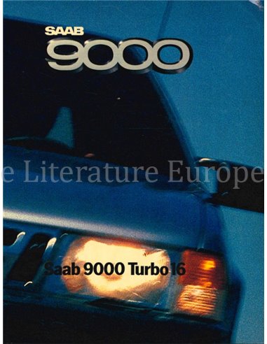 1984 SAAB 9000 TURBO 16 BROCHURE DUTCH