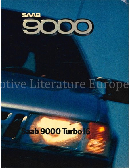 1984 SAAB 9000 TURBO 16 BROCHURE DUTCH
