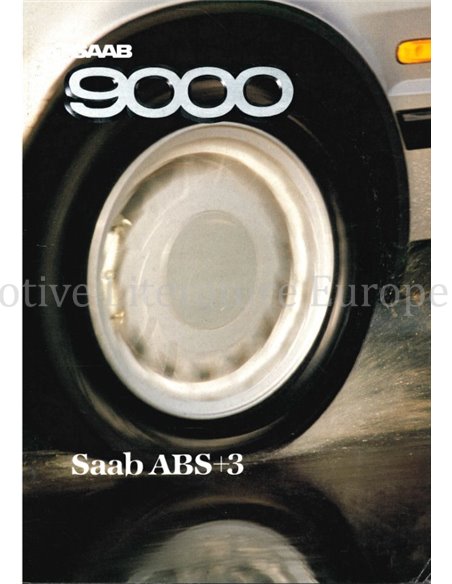 1986 SAAB 9000 BROCHURE NEDERLANDS