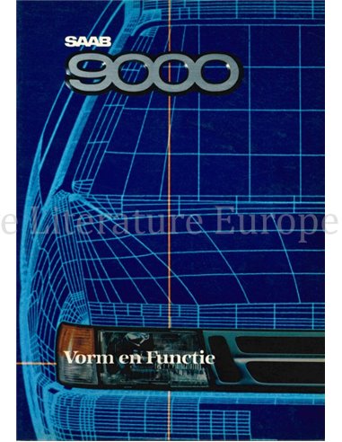 1986 SAAB 9000 FORM & FUNCTION BROCHURE DUTCH