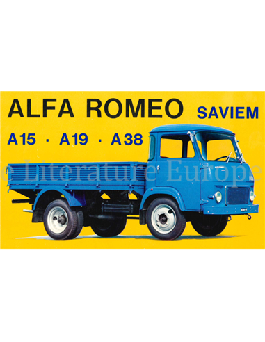 1967 ALFA ROMEO A15 | A19 | A38 (SAVIEM) BROCHURE ITALIAANS