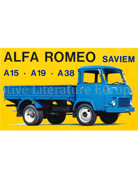 1967 ALFA ROMEO A15 | A19 | A38 (SAVIEM) BROCHURE ITALIAANS