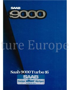 1985 SAAB 9000 TURBO 16 BROCHURE GERMAN