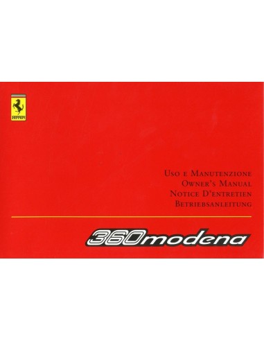 1999 FERRARI 360 MODENA INSTRUCTIEBOEKJE 1463/99