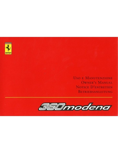 1999 FERRARI 360 MODENA INSTRUCTIEBOEKJE 1463/99
