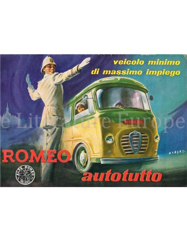 1954 ALFA ROMEO AUTOTUTTO PROSPEKT ITALIENISCH