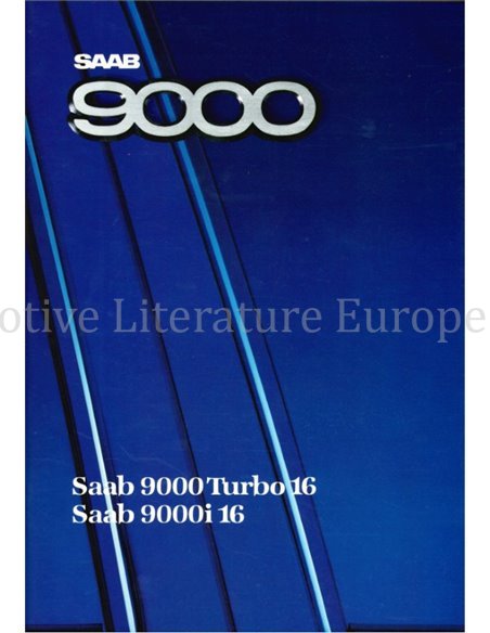 1988 SAAB 9000 BROCHURE NEDERLANDS