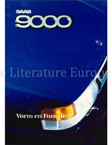 1987 SAAB 9000 FORM & FUNKTION PROSPEKT NIEDERLÄNDISCH