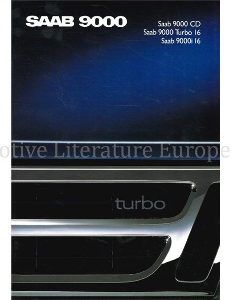 1988 SAAB 9000 BROCHURE DUTCH