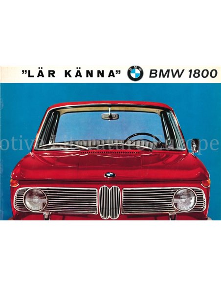 1966 BMW 1800 BROCHURE SWEDISH