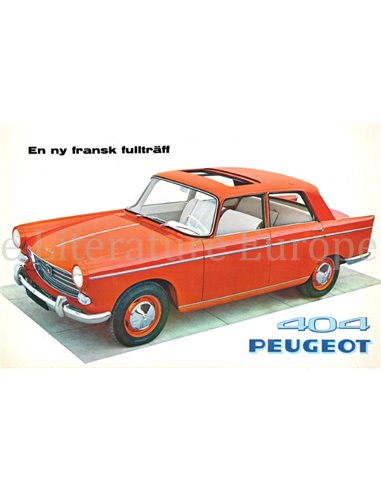 1961 PEUGEOT 404 BROCHURE SWEDISH