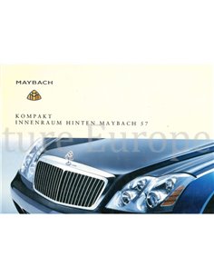 2002 MAYBACH INSTRUCTIEBOEKJE INTERIEUR ACHTERIN DUITS