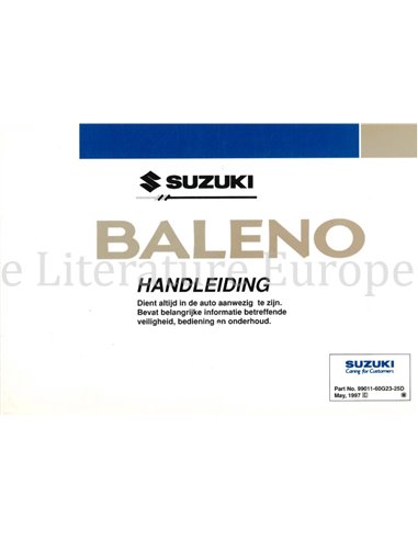 1997 SUZUKI BALENO OWNERS MANUAL DUTCH