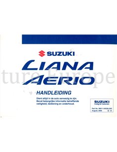 2005 SUZUKI LIANA | AERIO OWNERS MANUAL DUTCH